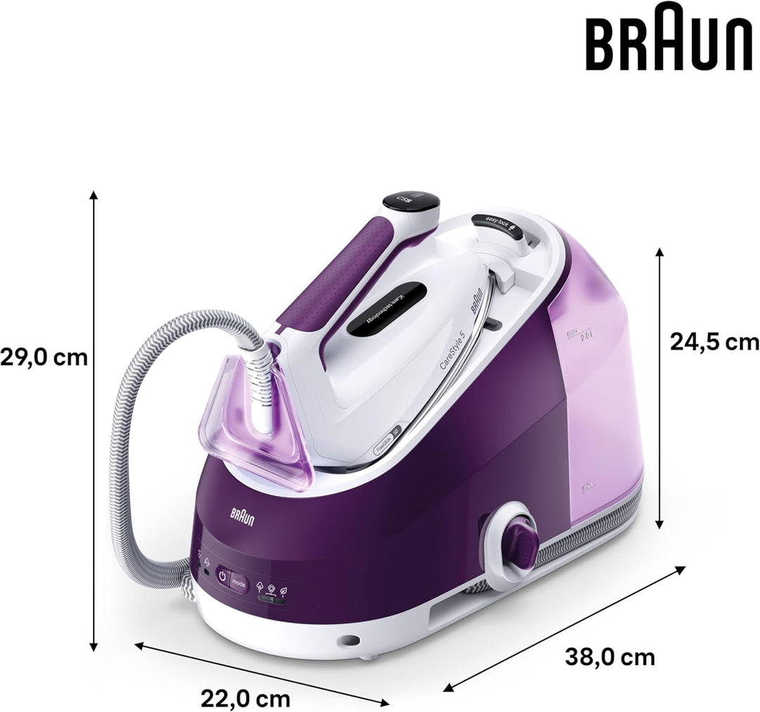 Braun Household CareStyle 5 IS5247 VI Dampfbügelstation - Dampfbügeleisen mit FreeGlide 3D Bügelsohl
