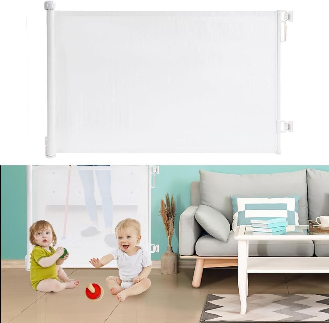 Tubiaz Treppenschutzgitter Ausziehbar 150cm,Treppenschutz fur Baby, Türschutzgitter Ausziehbar, Türg