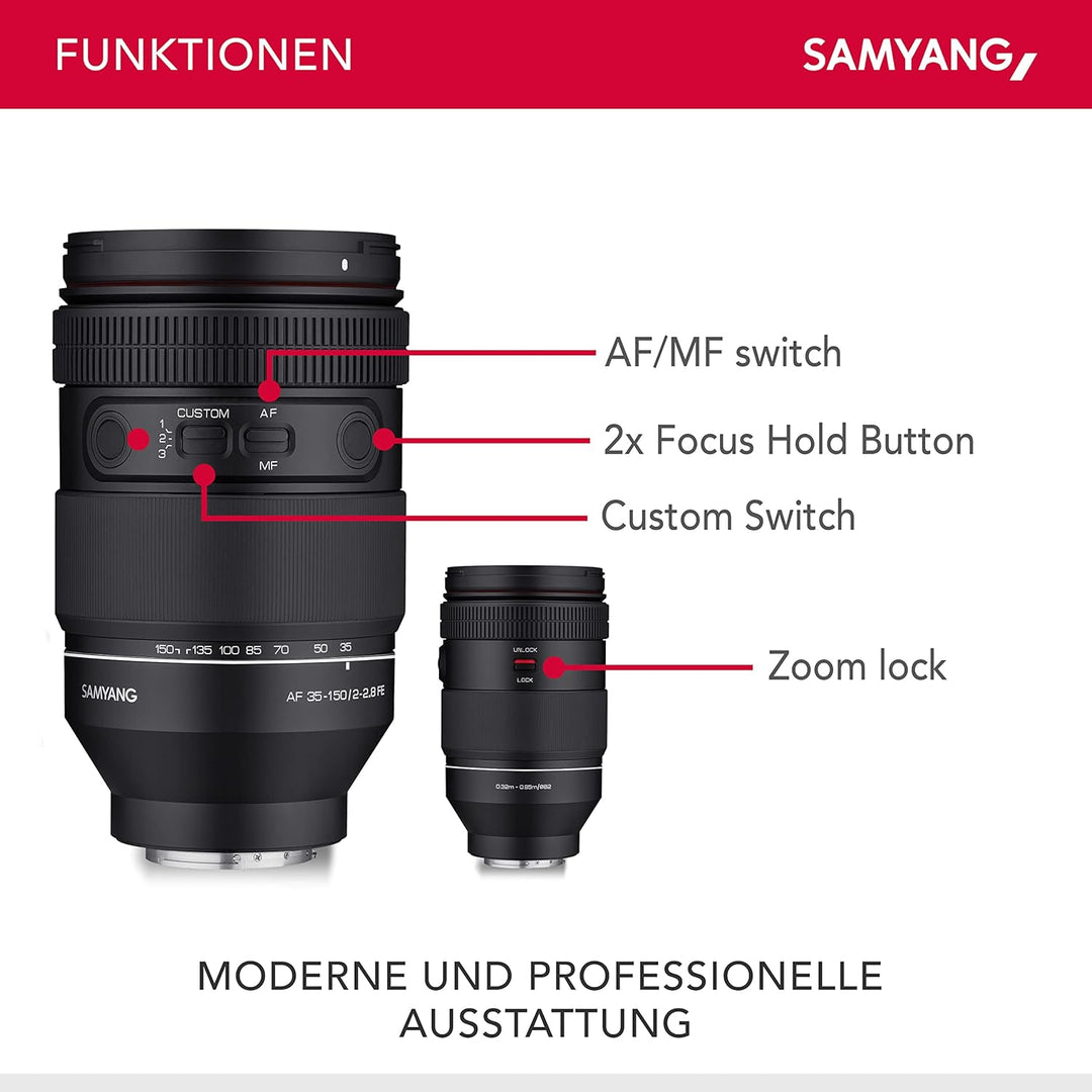 Samyang Af 2.0-2.8/35-150 Mm Sony E Camera Lens One Size