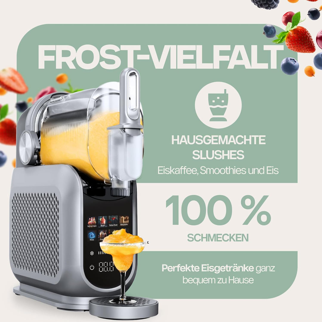 4Swiss Eismaschine Selbstkühlend Eis Maschine Speiseeisbereiter Speiseeismaschine mit Kompressor Ice