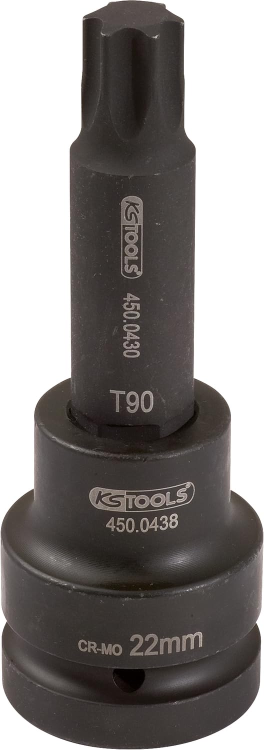 KS Tools 450.0471 1" Kraft-Bit-Stecknuss TX, lang, T60, T60