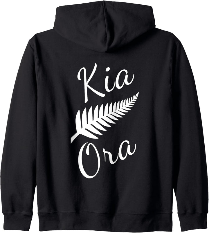 Kia Ora Maori Gruss Neuseeland Ureinwohner Silberfarn Stolz Kapuzenjacke
