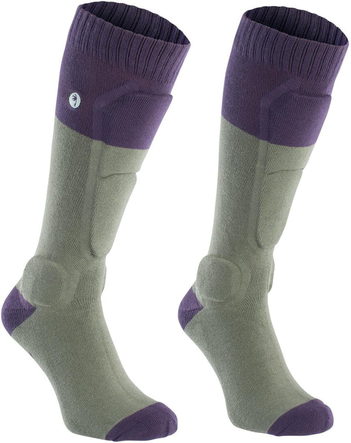 Ion BD-Sock Fahrrad Schienbein Protektorensocken sea Grass grün/lila 2024 Grün 35-38, Grün 35-38