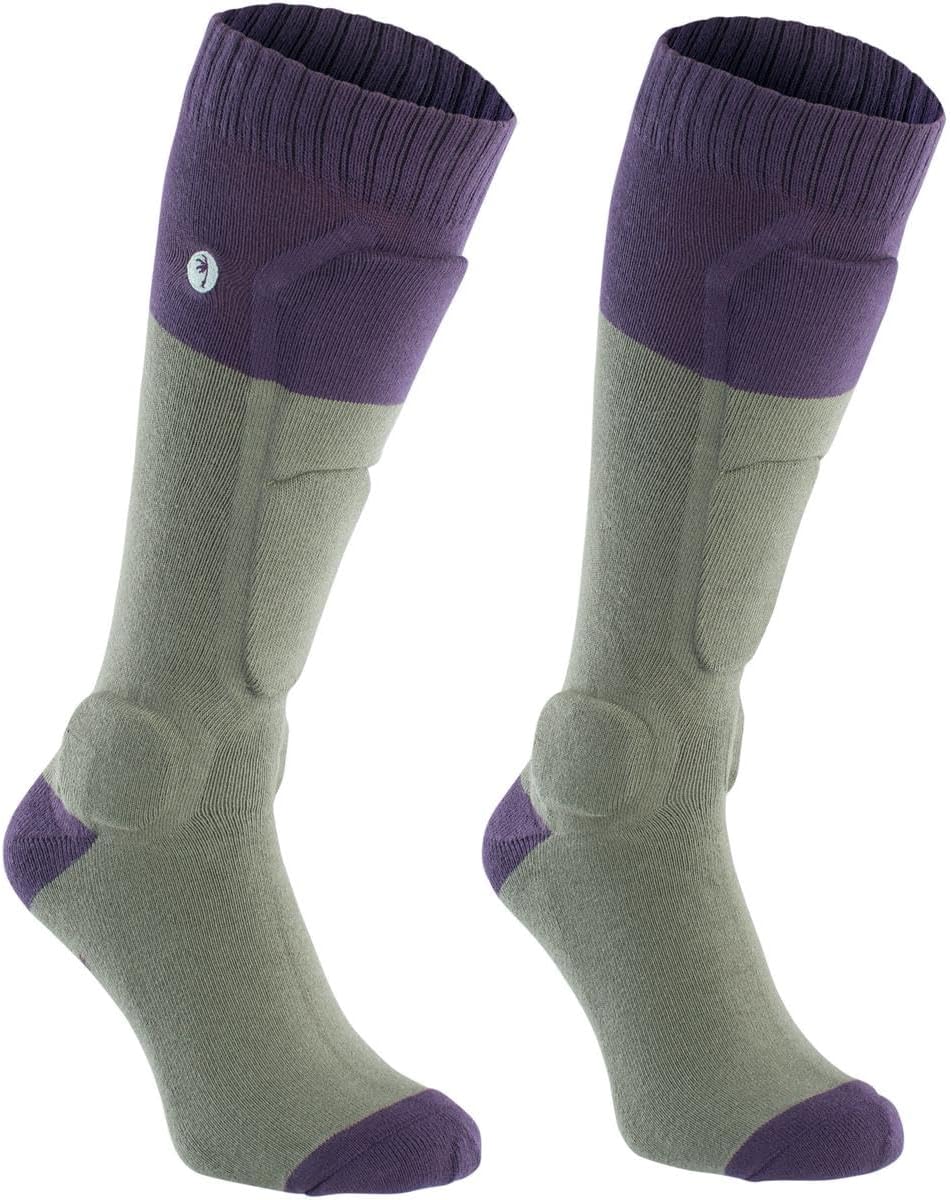 Ion BD-Sock Fahrrad Schienbein Protektorensocken sea Grass grün/lila 2024 Grün 39-42, Grün 39-42