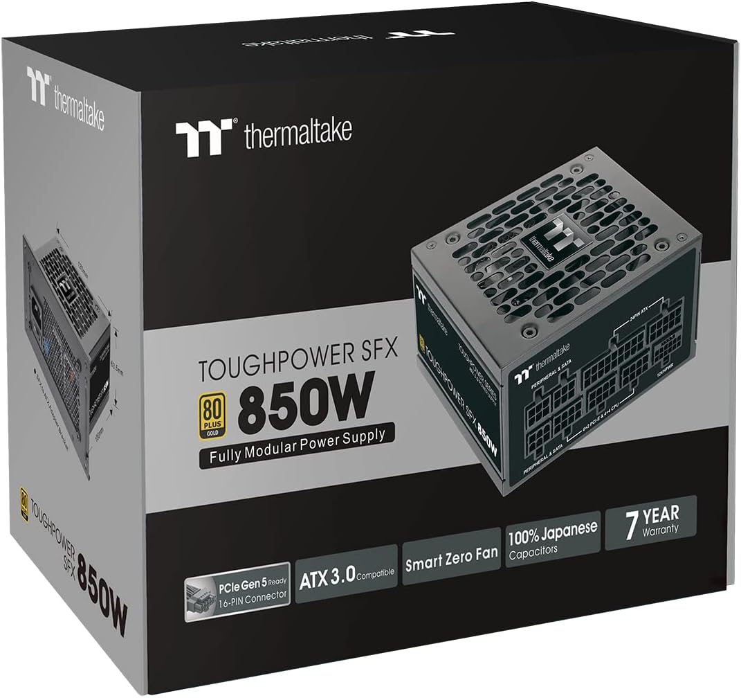 Thermaltake Toughpower SFX | 850W | Voll-Modular | 80Plus Gold, 850W