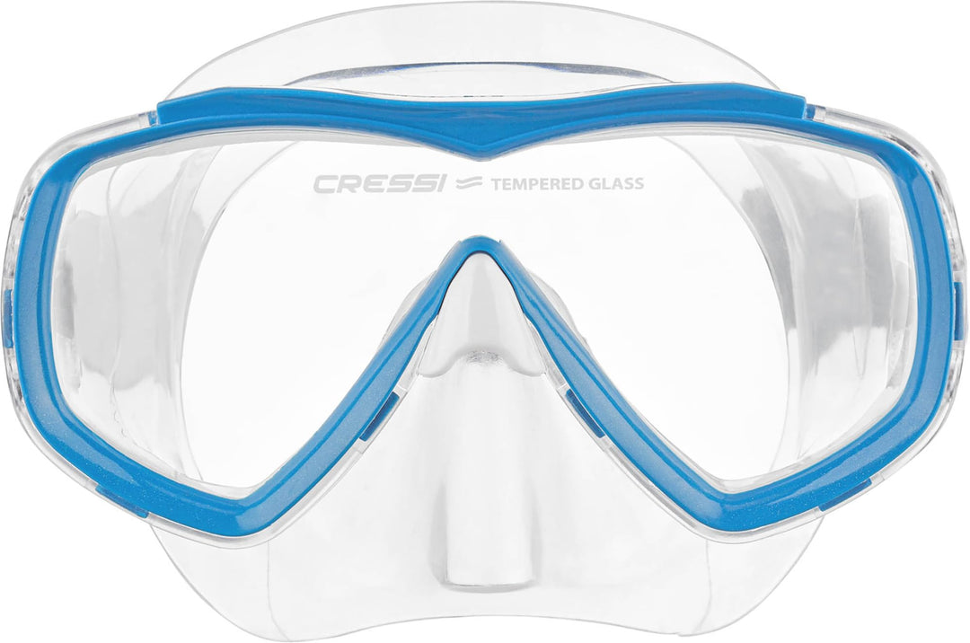 Cressi Estrella Jr - Maske zum Tauchen und Schnorcheln Schwarz/schiere Freude Maske, Schwarz/schiere