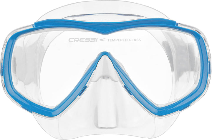 Cressi Estrella Jr - Maske zum Tauchen und Schnorcheln Schwarz/schiere Freude Maske, Schwarz/schiere