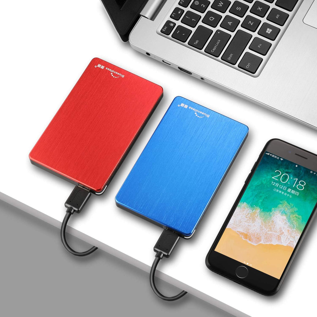 Tragbare externe Festplatte USB 3.0 6,3 cm (2,5 Zoll) für PC, Laptop, Computer (320GB, rot) Rot 320