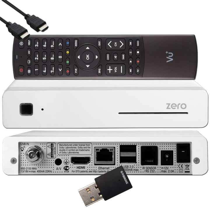 VU+ Zero HW Version 2-1x DVB-S2 Full-HD Sat Tuner E2 Linux Receiver, YouTube, Satellit Receiver mit