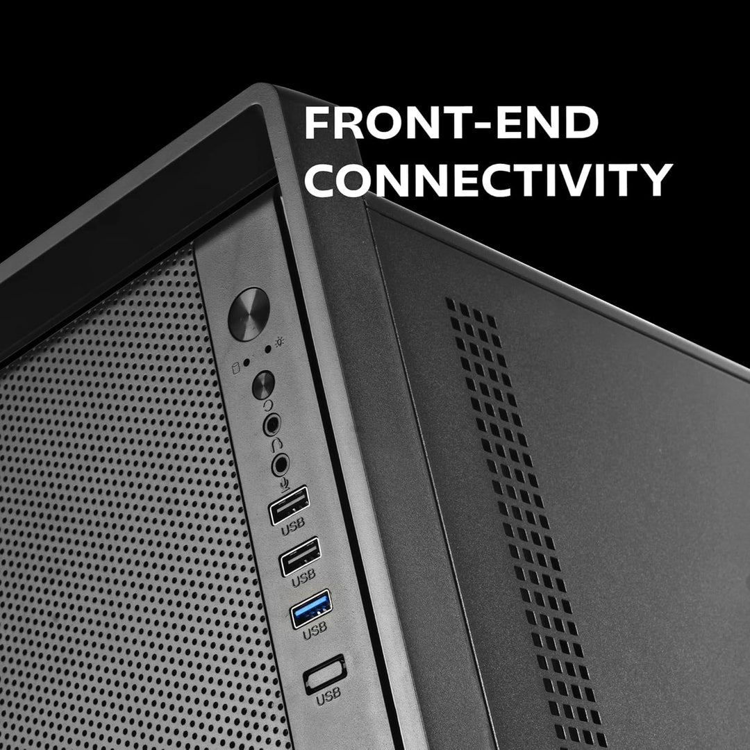 Tacens Fortis II, Mini-Tower PC MicroATX, Vollständige Mesh-Front für Hohen Luftdurchsatz, 1x Leiser