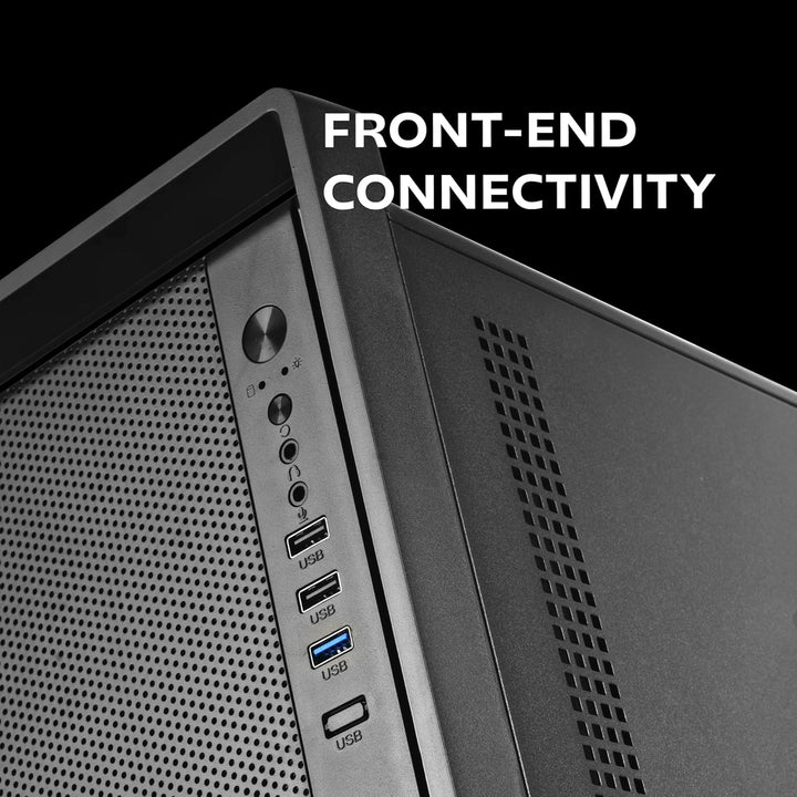 Tacens Fortis II, Mini-Tower PC MicroATX, Vollständige Mesh-Front für Hohen Luftdurchsatz, 1x Leiser