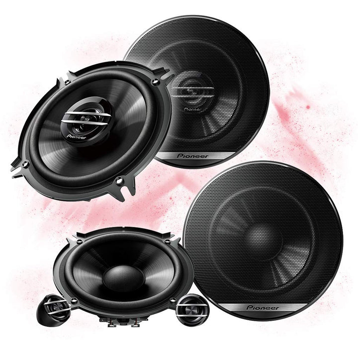 Mediadox Front/Heck 13cm/130mm Auto Lautsprecher/Boxen/Speaker Komplett-Set von Pioneer kompatibel f
