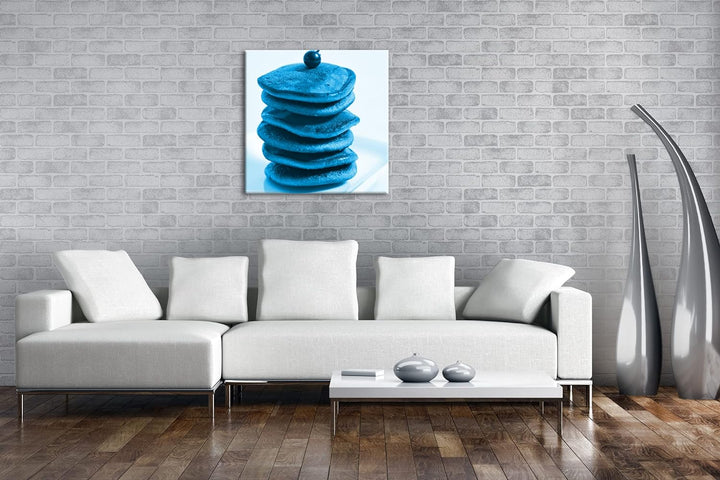 deyoli Dorayaki Pancakes mit Frucht im Format: 70x70 Effekt: Zeichnung als Leinwandbild, Motiv auf E