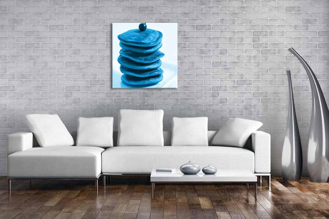 deyoli Dorayaki Pancakes mit Frucht im Format: 60x60 Effekt: Zeichnung als Leinwandbild, Motiv auf E