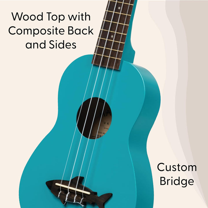 Kala Makala Mako Blue Shark Sopran-Ukulele (MK-SS/BLU) Sopran Mako-Blau, Sopran Mako-Blau