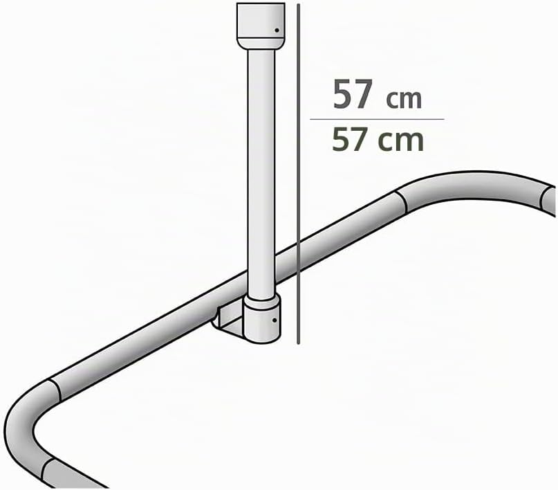 WENKO Deckenstütze für Dusch- und Badewannenstangen, für Stangen mit Ø 2/2,5 cm, zum Bohren – inkl.