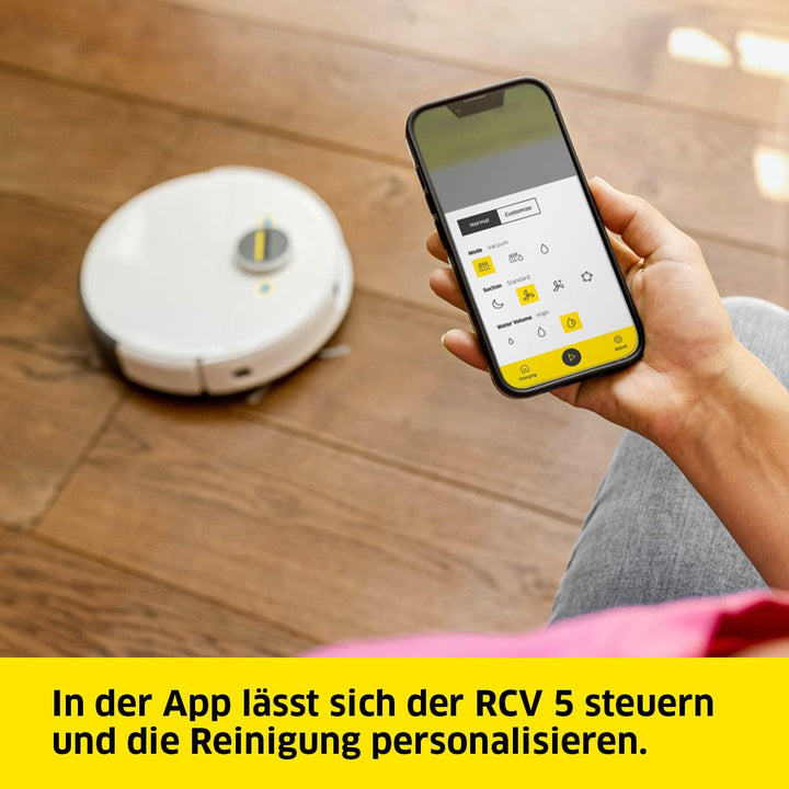 Kärcher Saugroboter RCV 5 mit Wischfunktion, App-Steuerung, LiDAR-Laser-Navigation, Dual-Laser und K