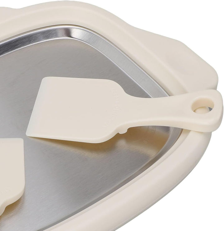 Gerollte Eismaschine, Edelstahl-Eisbratmaschine, Eiswürfelform, Frozen Yogurt Maker für Kinder, selb
