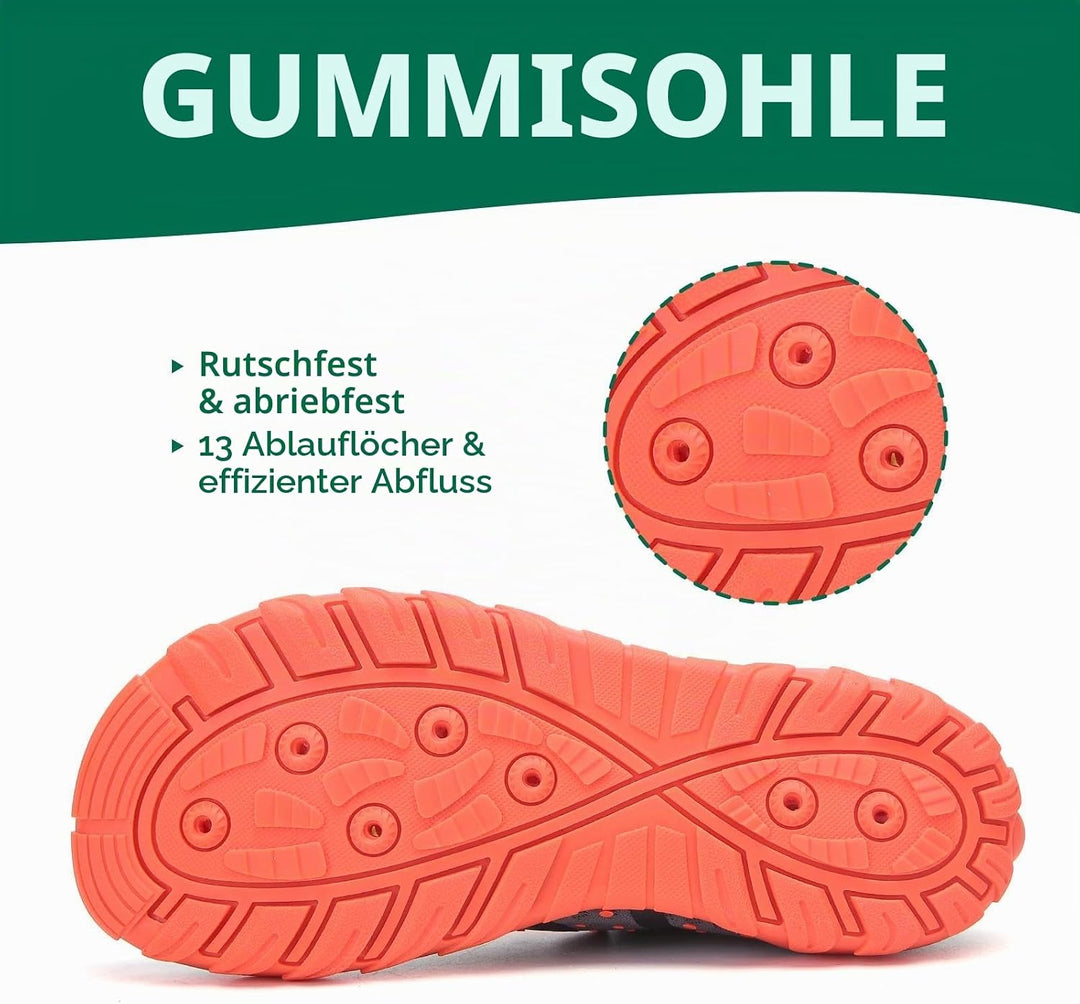 SAGUARO Kinder Badeschuhe rutschfeste Schnell Trocknend Aquaschuhe Gr.24-36 25 EU St 2 Orange, 25 EU