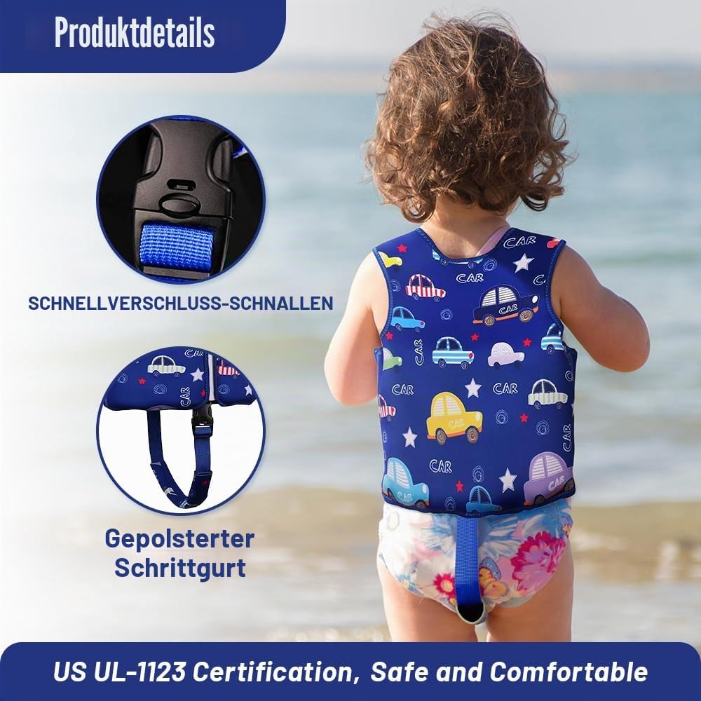 Kleinkind Schwimmjacke, Floaties für Kleinkinder, Floating Badeanzug Badebekleidung mit verstellbare