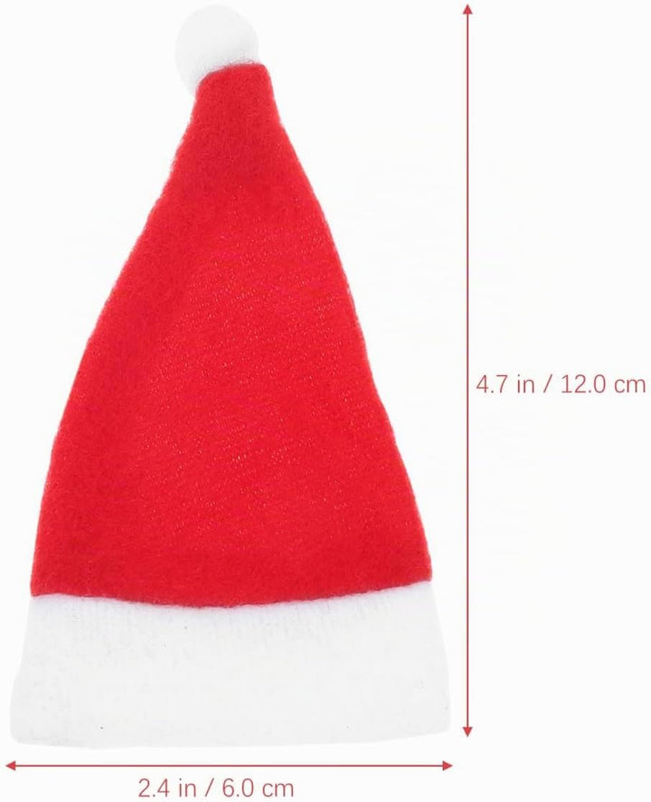 BESPORTBLE 24 Stück Weihnachten Besteckhalter Küchenbesteck: Weihnachtsmann Mini MüTzen Dekorative W
