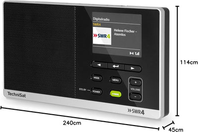 TechniSat Digitradio 215 SWR4 Edition - portables DAB Radio (DAB+, UKW, Farbdisplay, SWR4-Direktwahl