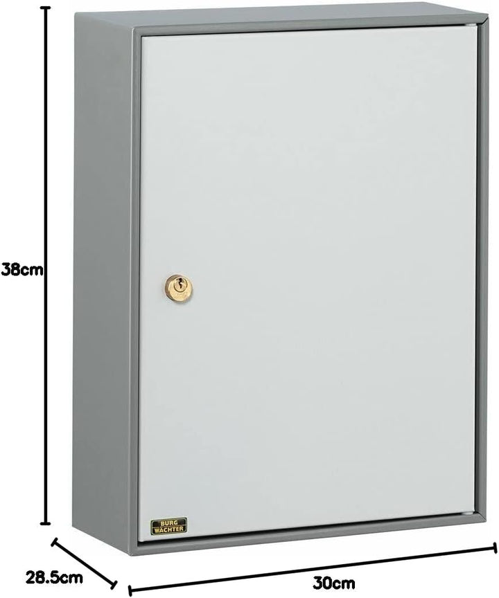 Burg-Wächter Schlüsselschrank zur Wandmontage, 108 Haken, Türanschlag rechts, Stahlblech, 6700/108 R