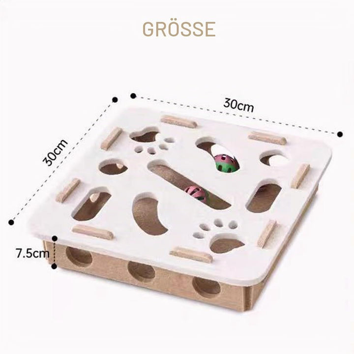 Katze interaktive Puzzle Spielzeug, Filz Labyrinth Katzenspielzeug Selbstbeschäftigung Ball mit Gloc