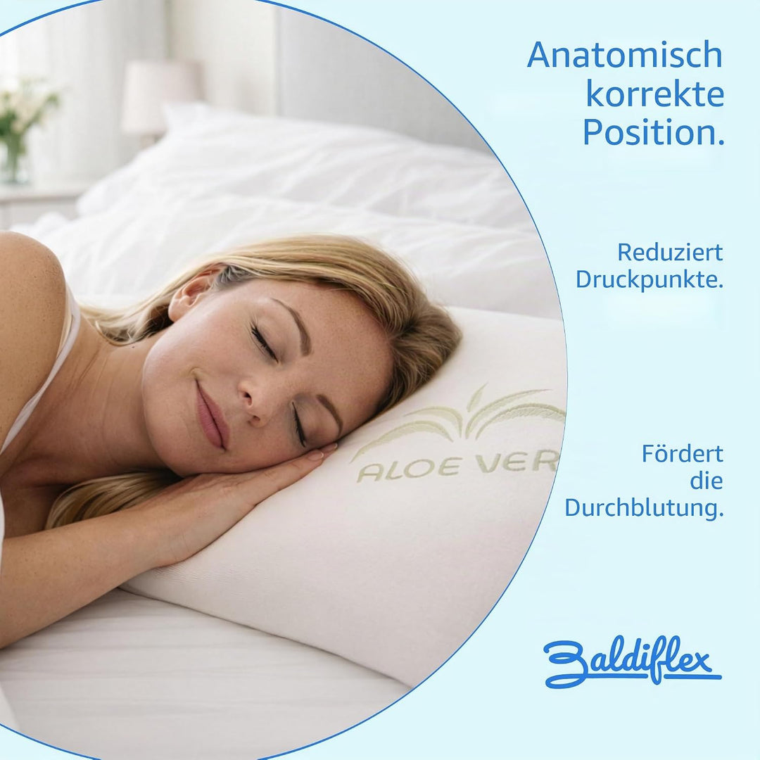 Baldiflex Emporio Kissen, Memory-Schaum, Aloe Vera, Höhe 11 cm, 2 Stück