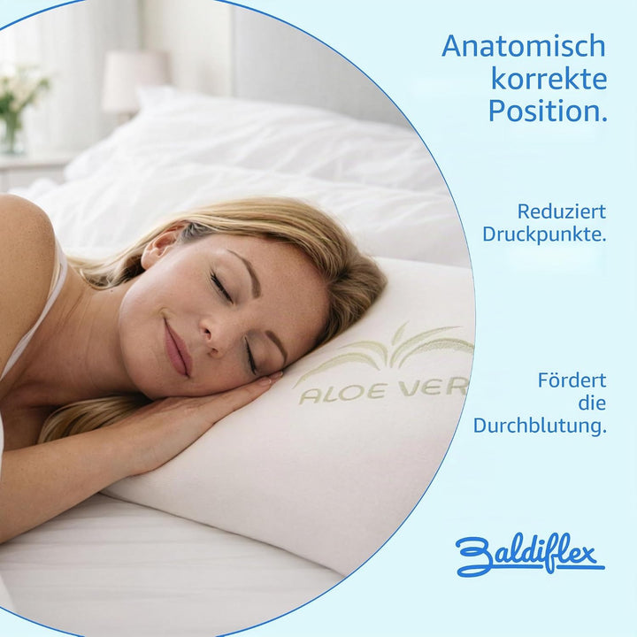 Baldiflex Emporio Kissen, Memory-Schaum, Aloe Vera, Höhe 11 cm, 2 Stück