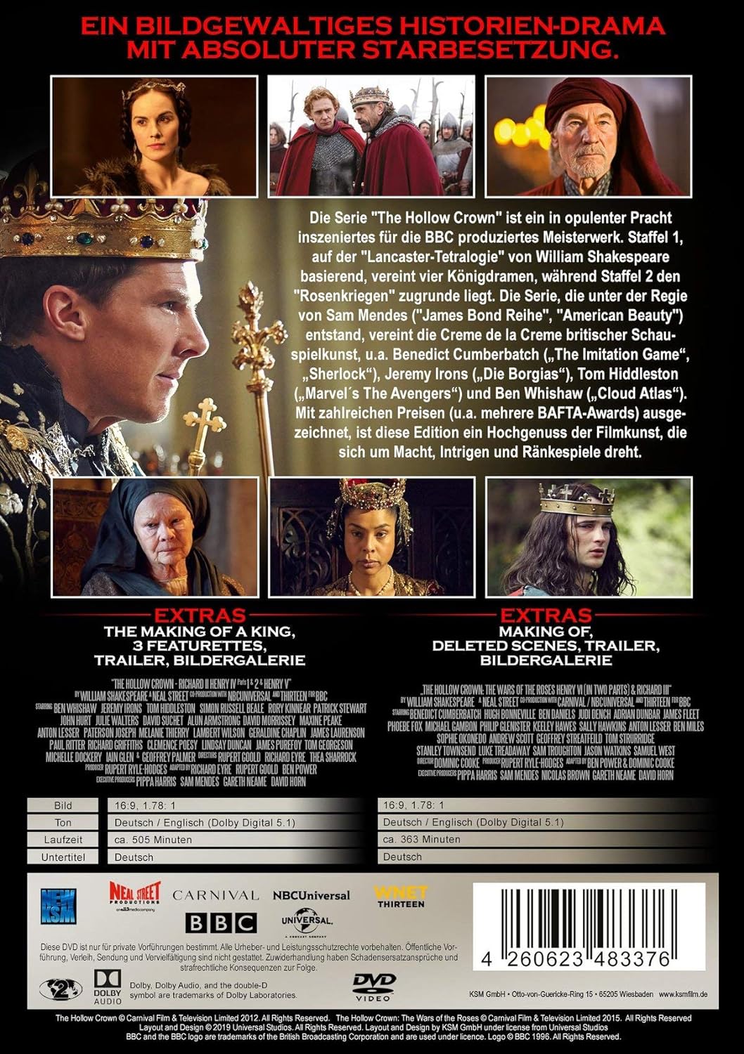 The Hollow Crown - Gesamtedition Staffel 1+2 [7 DVDs], DVD
