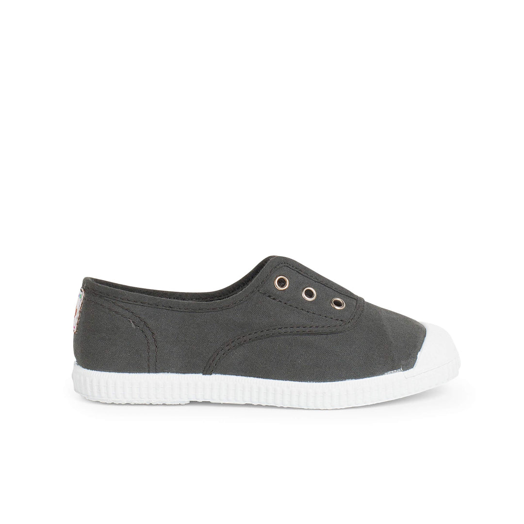 Pisamonas Leinwand-Sneakers Ohne Schnürsenkel Mit Gummispitze Anthrazit 21 EU, Anthrazit 21 EU