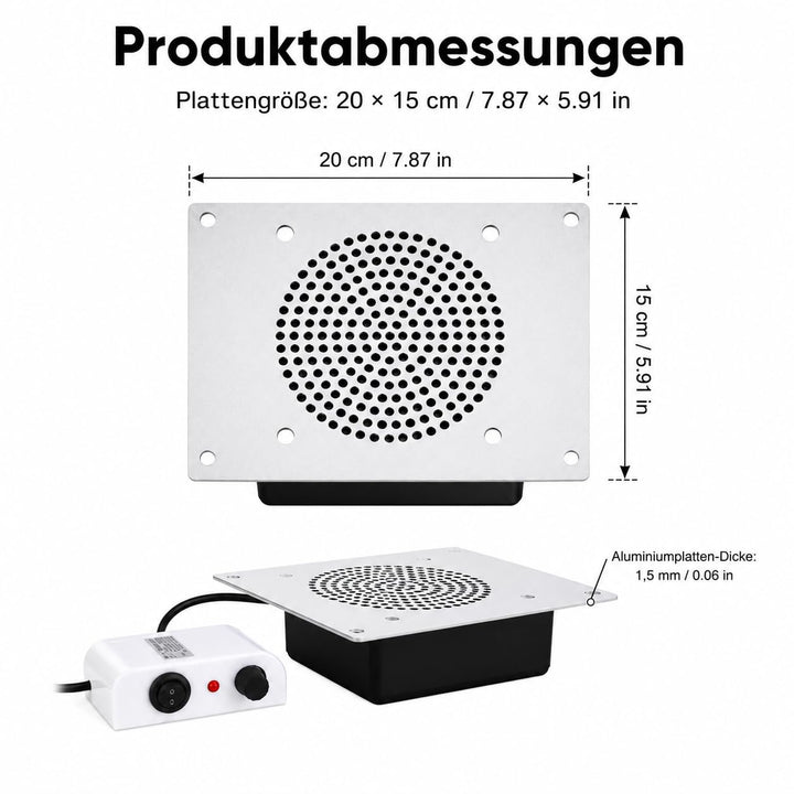 Desktop Nagelstaubsammler,Staubabsauger für Nagelstudio | ,inkl. 2 austauschbare Staubbeutel, für Na