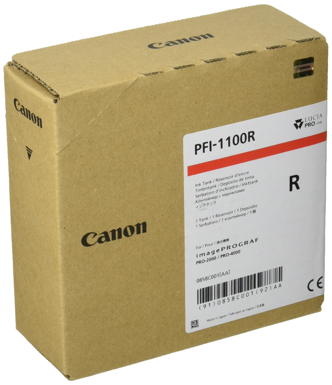 CANON PFI-1100 Tinte rot Standardkapazität 160ml 1er-Pack iPF Pro2000/4000