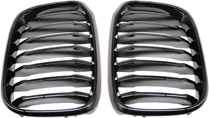 HZTWFC Auto Fronthaube Nierengitter glänzend schwarz einzelne Lamelle für BMW X3 X4 G01 G02 2018 201