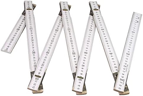 Nivellierzollstock 2 m (Geometer-Massstab), Transportlänge 37,5 cm – E-Teilung/mm-Teilung