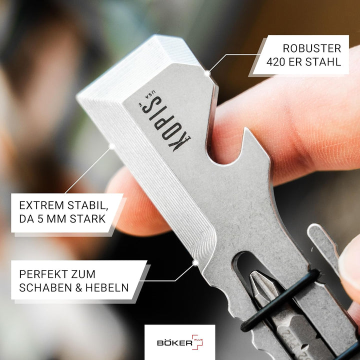 BÖKER PLUS® Grift - EDC Multifunktionstool - VA Hebel-Werkzeug rostfrei - Everyday Carry Prybar mit