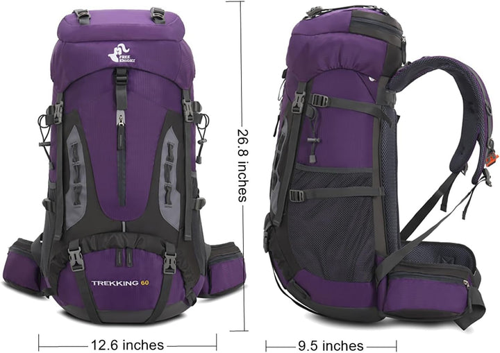 Bseash 60 l wasserdichter leichter Wanderrucksack mit Regenschutz, Outdoor-Sport, Reisen, Tagesrucks