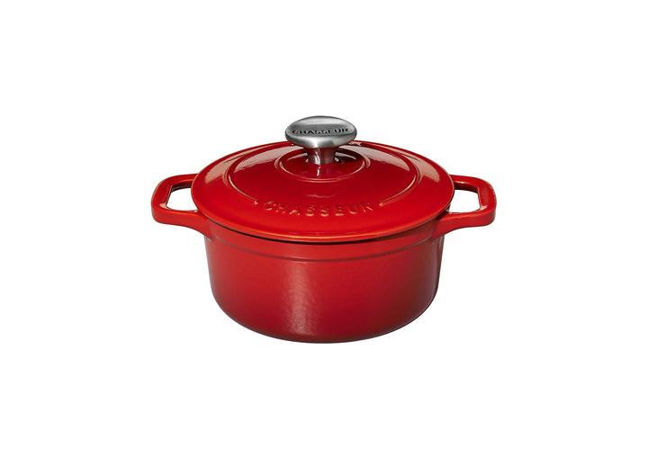 Chasseur - Gusseisen Bräter rund 16 cm - 1,4 L - Rubinrot 4716 Rubinrot Rund 1,4 L, Rubinrot Rund 1,