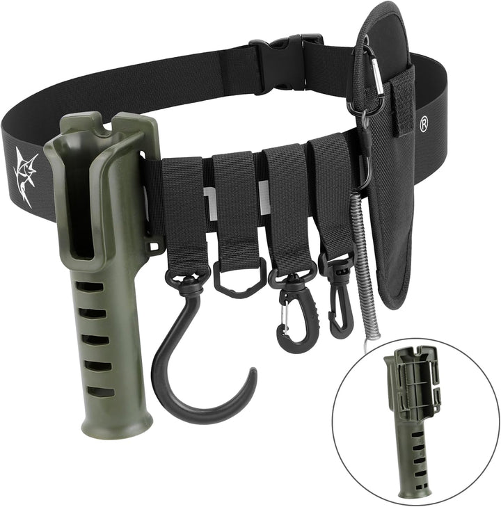 SAN LIKE Angeln Taille Rutenhalter Gürtel, Angelrutenhalter Gürtel Verstellbarer Angeln Watgürtel Wa
