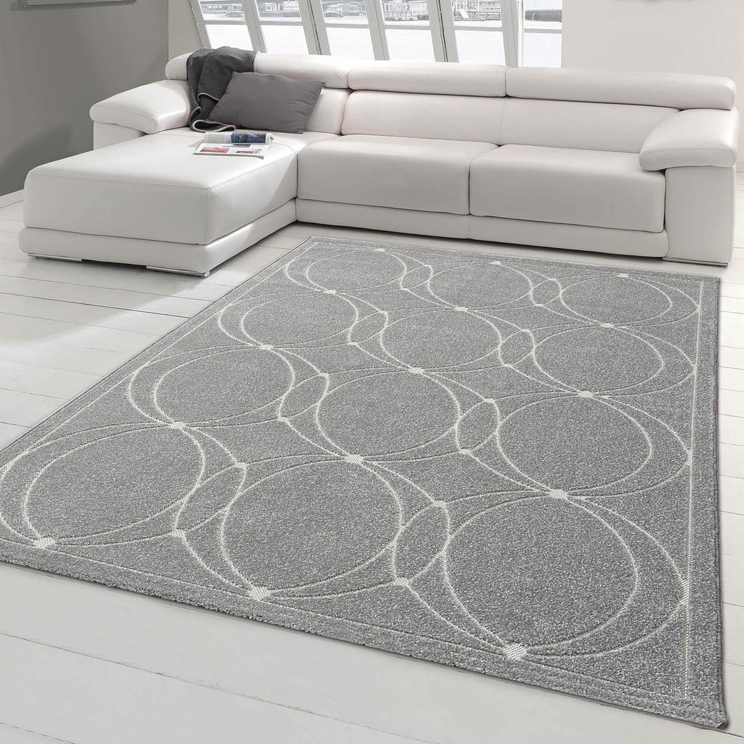 Teppich-Traum Gästezimmer Orientteppich mit dezenten Ornamenten | In- & Outdoor (waschbar) | grau Gr