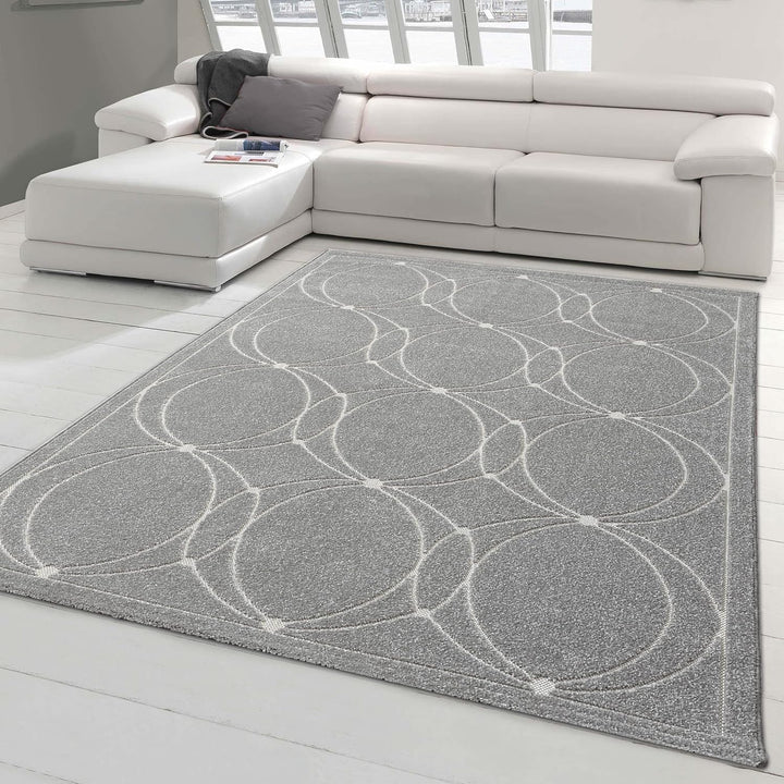 Teppich-Traum Gästezimmer Orientteppich mit dezenten Ornamenten | In- & Outdoor (waschbar) | grau Gr