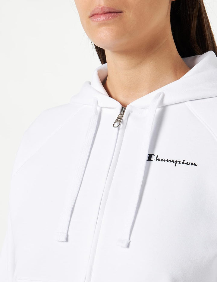 Champion Damen Legacy American Classics Stretch Interlock Small Logo Boxy Full Zip Kapuzenpullover M