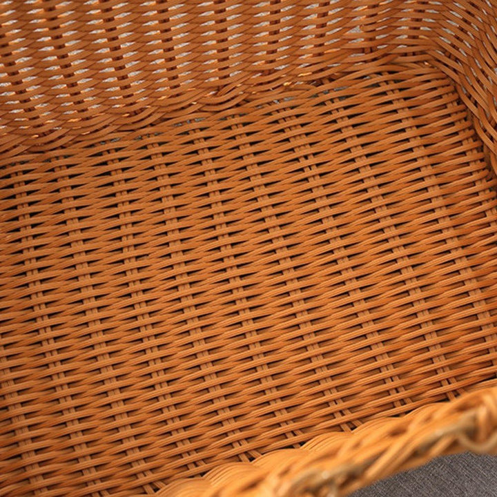 Picknickkorb Griff, Rattan-aufbewahrungskorb, Einkaufskorb, Gewebt, Leerer Picknick-aufbewahrungskor
