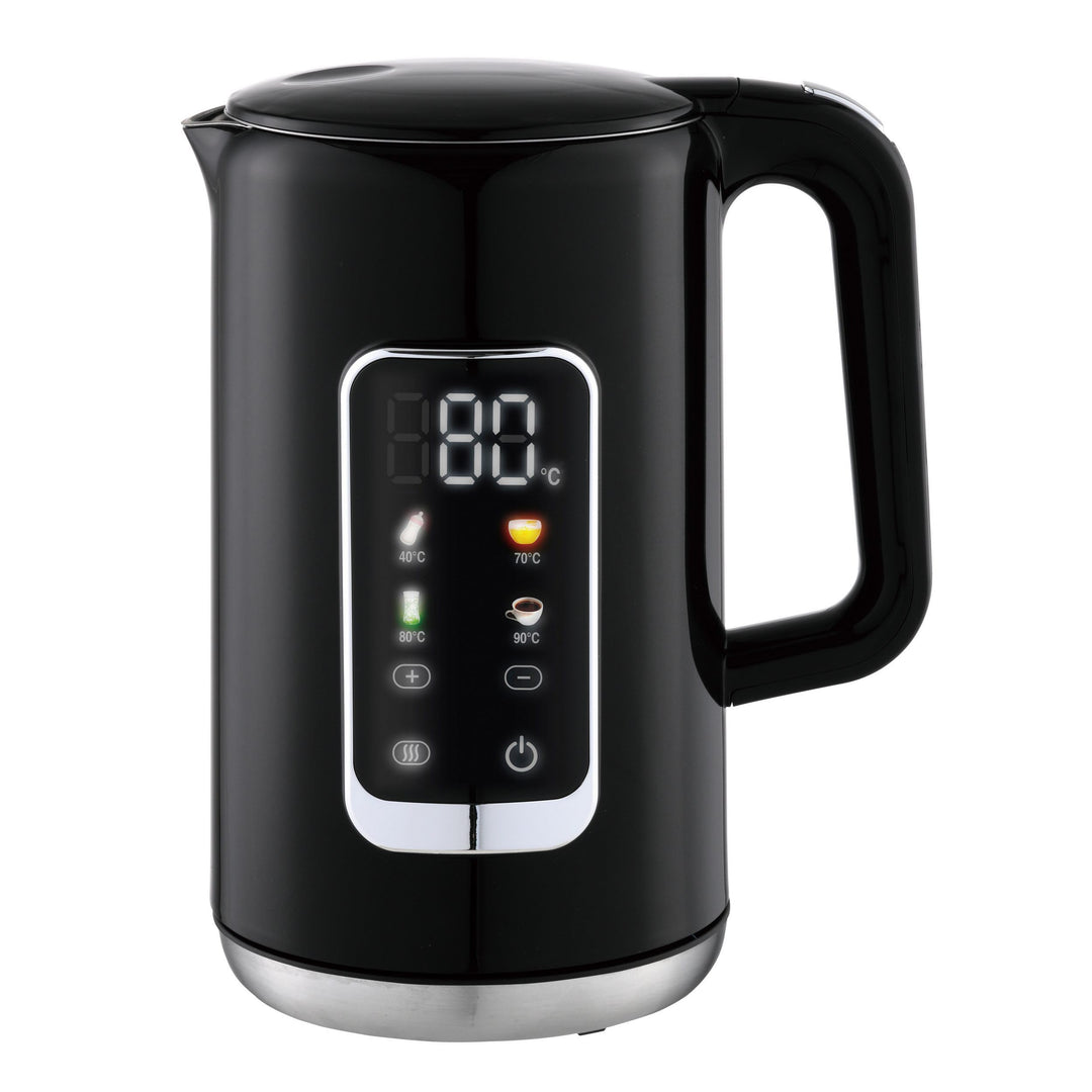 Wasserkocher Wasserkocher 2200 Watt 40–100 °C Digitalbildschirm Warmhaltefunktion Nachtschwarz-Displ