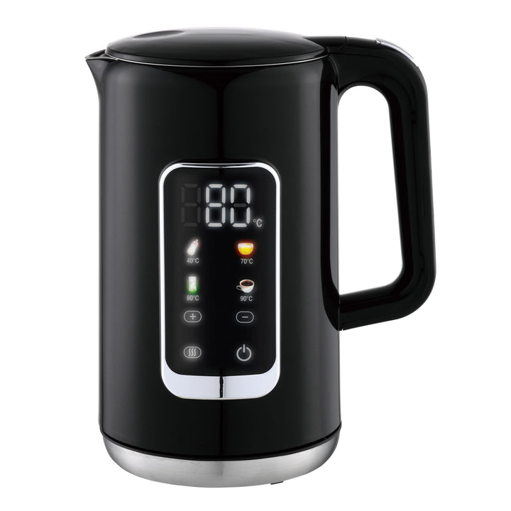 Wasserkocher Wasserkocher 2200 Watt 40–100 °C Digitalbildschirm Warmhaltefunktion Nachtschwarz-Displ