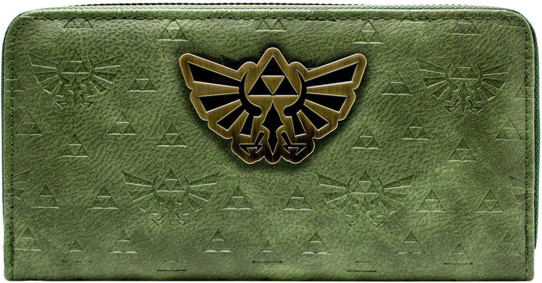 Legend of Zelda Geprägt Tri-Force Symbole Portemonnaie Geldbörse Grün