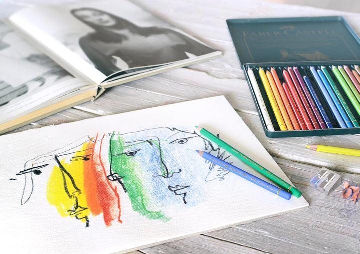 Faber-Castell 110024 - Künstlerfarbstift, 24 Polychromos Metalletui Metalletui 24-teilig, Metalletui