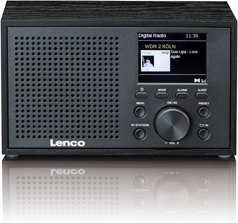 Lenco DAR-017 DAB+ Radio – kompaktes DAB+ Radio mit Bluetooth 5.0 - Senderspeicher - FM Empfänger -