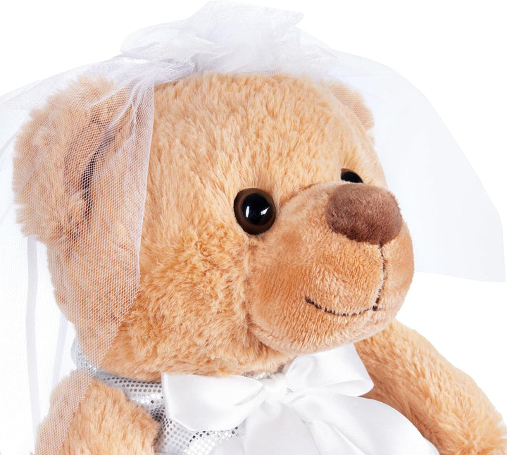 BRUBAKER Teddybär Hochzeitspaar - 25 cm Braut und Bräutigam Teddy Set - Geschenk für Hochzeit und Ve